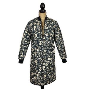 Frank And Oak Reversible Thermore Insulated Coat Long Black